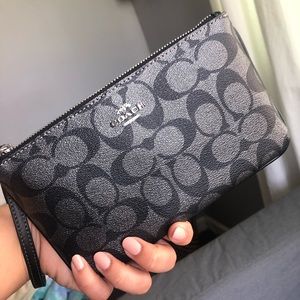 Large Coach Wristlet with Logo